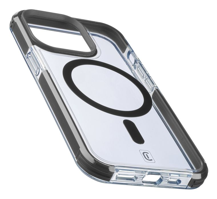 Cellular Line Tetra Force Strong Guard Mag Cover für Apple iPhone 13 (Schwarz, Transparent) für 34,99 Euro