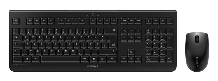 Cherry DW3000 Universal Tastatur RF Wireless 2.4 - 2.483 GHz (Schwarz) für 24,99 Euro