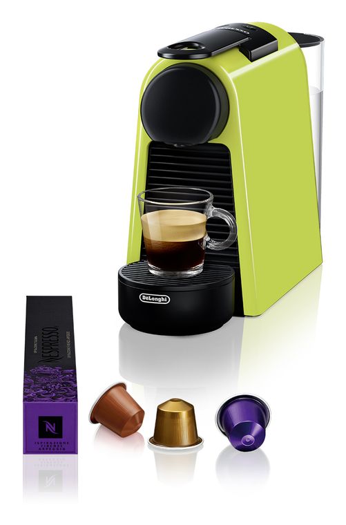 DeLonghi EN85.L Essenza Mini Nespresso Kapselmaschine 19 bar 0,6 l  (Schwarz, Limette) f&uuml;r 89,99 Euro