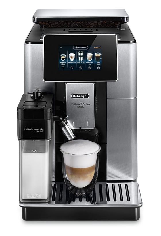 DeLonghi PrimaDonna ECAM610.74.MB Kaffeevollautomat 19 bar 2,2 l 500 g AutoClean  (Schwarz, Edelstahl) f&uuml;r 859,00 Euro