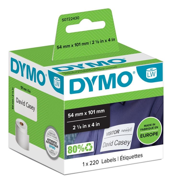 Dymo LW - Versandetiketten / Namensschilder - 54 x 101 mm - S0722430 für 22,99 Euro