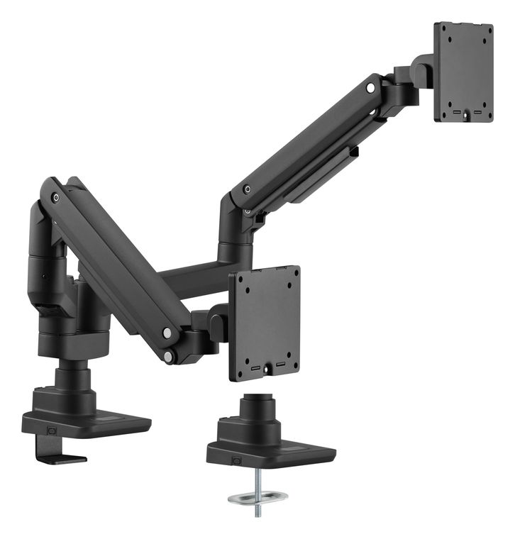 Equip 17"-35" Schwerlast-Doppelmonitor-Schreibtischhalterung, Schwarz f&uuml;r 173,99 Euro