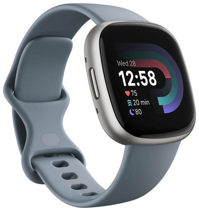 Fitbit Versa 4 Digital Smartwatch Quadratisch 144 h (Platin) für 159,95 Euro