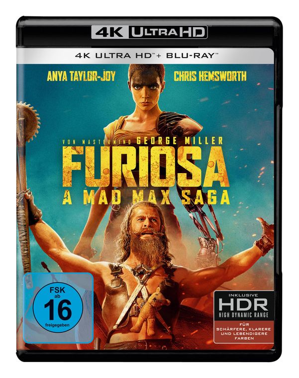 Furiosa: A Mad Max Saga (4K Ultra HD BLU-RAY + BLU-RAY) für 28,99 Euro