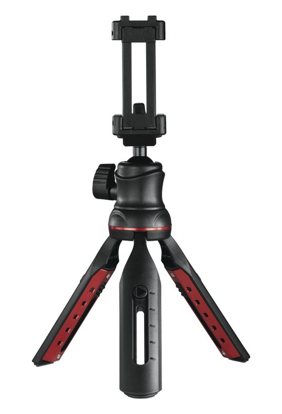 Hama 004635 Solid II 21B 3 Bein(e) Stativ Smartphone-/Digital-Kamera Bluetooth  (Schwarz, Rot) f&uuml;r 29,99 Euro