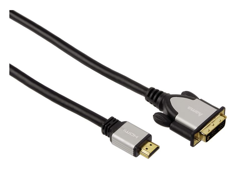 Hama 054533 Adapterkabel DVI-St. - HDMI™-St. 24K-vergoldet 2x geschirmt 1,80m für 39,99 Euro