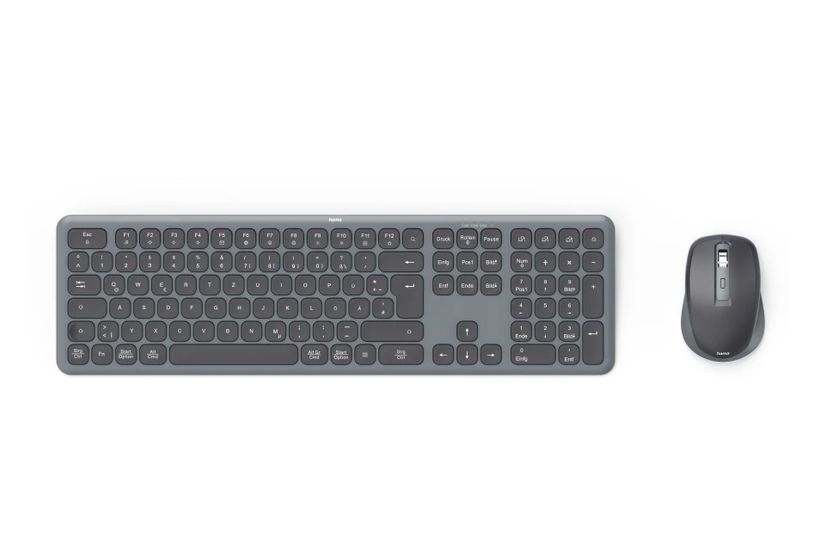 Hama 173065 WKM-550 Heimbüro Tastatur RF Wireless + Bluetooth 2.4 GHz  (Schwarz) f&uuml;r 44,99 Euro