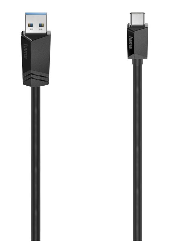 Hama 200657 10 Gbit/s Stecker USB A auf USB C 1 m  (Schwarz) f&uuml;r 26,99 Euro