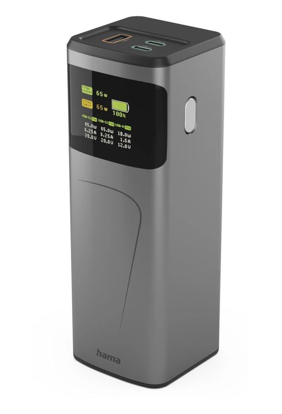 Hama 201741 Power Pack High Power 20000 mAh Powerbank USB Typ-C  (Grau) f&uuml;r 69,00 Euro