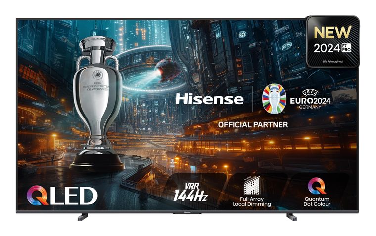 Hisense 100E77NQ PRO QLED 2,54 m (100 Zoll) Fernseher 4K Ultra HD VESA 600 x 400 mm (Schwarz) für 1.979,00 Euro