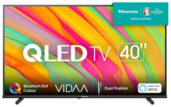 Hisense 40A5KQ QLED Fernseher 101,6 cm (40 Zoll) EEK: F Full HD (Schwarz) für 289,00 Euro