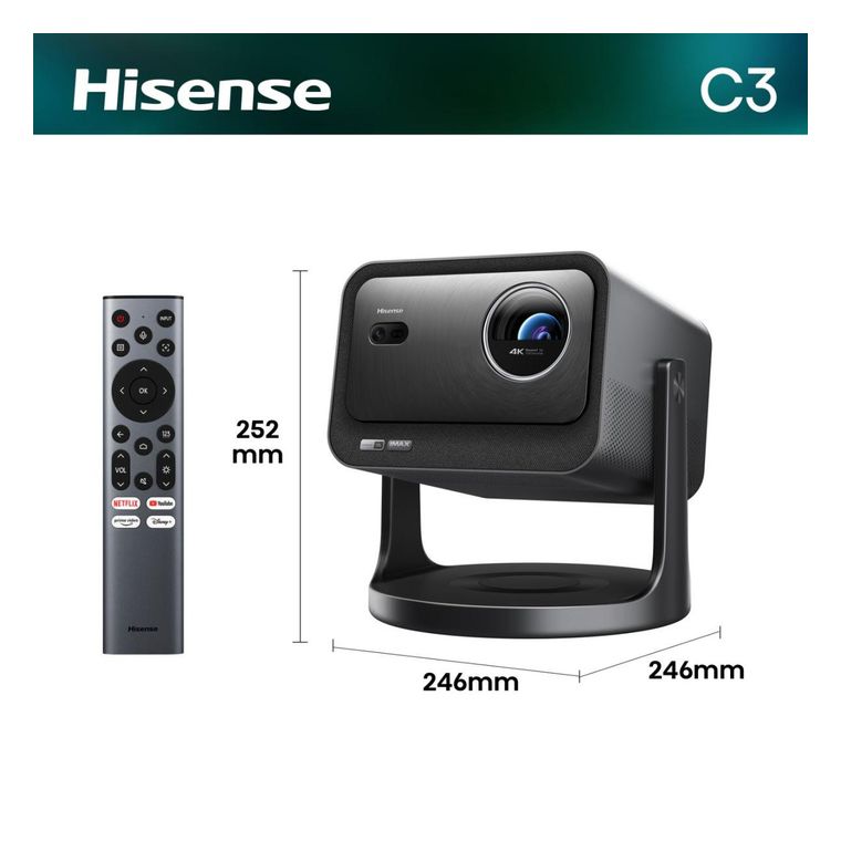 Hisense C3 UHD 4K (3840x2160) DLP Laser  (Silber) f&uuml;r 1.350,00 Euro