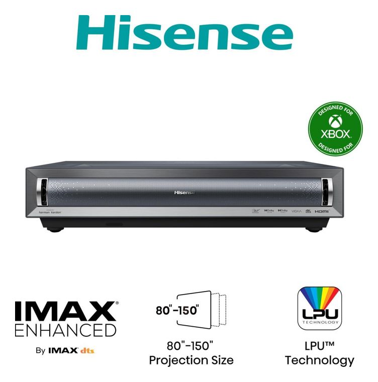 Hisense PX3 Pro TriChroma Smart Laser Cinema 4K UHD 4K (3840x2160) DLP Laser Ultra-Short-Throw-Projektor 2700 ANSI Lumen (Schwarz, Dunkles Grau) f&uuml;r 1.793,00 Euro