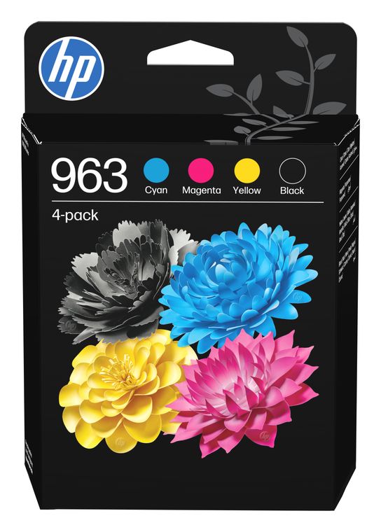 HP Nr.963 originale Druckerpatronen Schwarz, Cyan, Magenta, Gelb 47,86 ml 1000 Seiten f&uuml;r 124,49 Euro