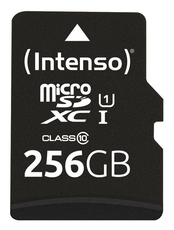 Intenso 3424492 MicroSD Speicherkarte 256 GB Class 1 (U1) Klasse 10 f&uuml;r 43,99 Euro