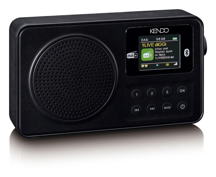 Kendo DAB+ portable 24EX Bluetooth DAB+ Radio Tragbar  (Schwarz) f&uuml;r 29,99 Euro