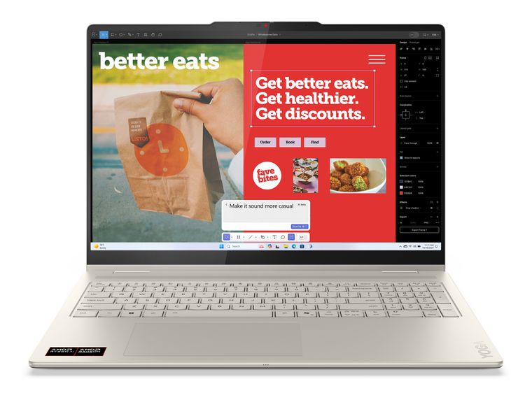 Lenovo Yoga 7 16AKP10 Copilot+ 2K Ultra HD Notebook 40,6 cm (16 Zoll) 2880 x 1800 Pixel 1 TB SSD Windows 11 Home AMD Ryzen 7 max. 5 GHz  (Grau) f&uuml;r 1.199,00 Euro