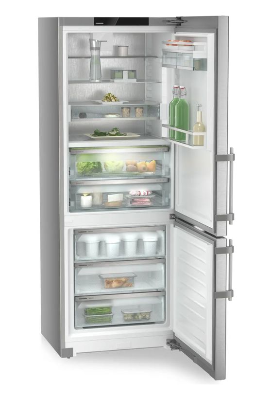 Liebherr CBNsda775i-20 336 l / 138 l Kühl-Gefrierkombi freistehend NoFrost 130 kWh Jahr  (Silber) f&uuml;r 2.638,00 Euro