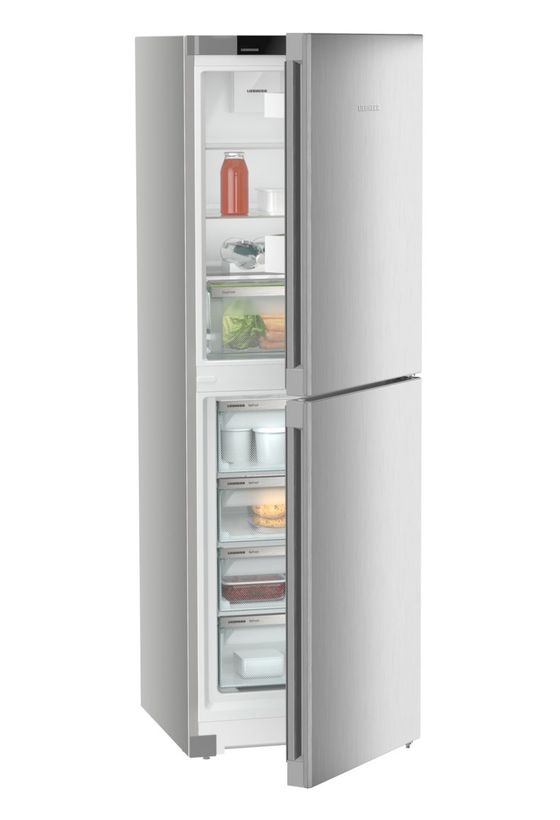 Liebherr CNsfd5204-22 187 l / 132 l Kühl-Gefrierkombi freistehend NoFrost 202 kWh Jahr  (Silber) f&uuml;r 799,00 Euro
