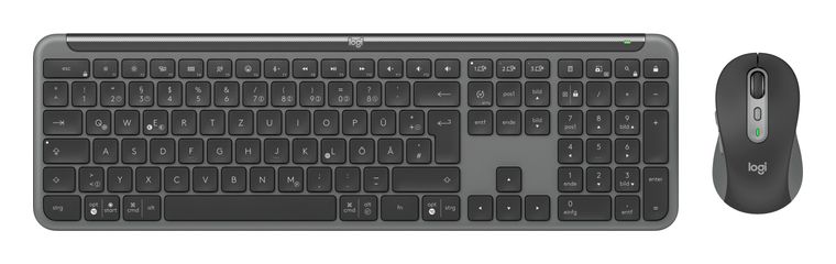 Logitech MK950 Signature Slim Büro Tastatur RF Wireless + Bluetooth (Graphit) für 91,99 Euro