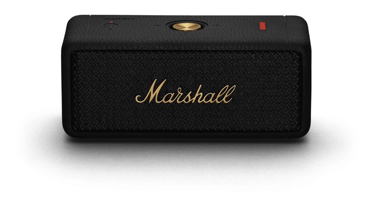 Marshall Emberton II Bluetooth Lautsprecher Schmutzabweisend, Staubresistent, Regensicher, Wasserfest IP67 (Schwarz, Messing) für 149,00 Euro