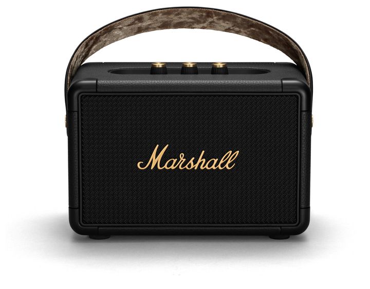 Marshall Kilburn II Bluetooth Lautsprecher Wasserfest IPX2 (Schwarz, Messing) für 235,00 Euro