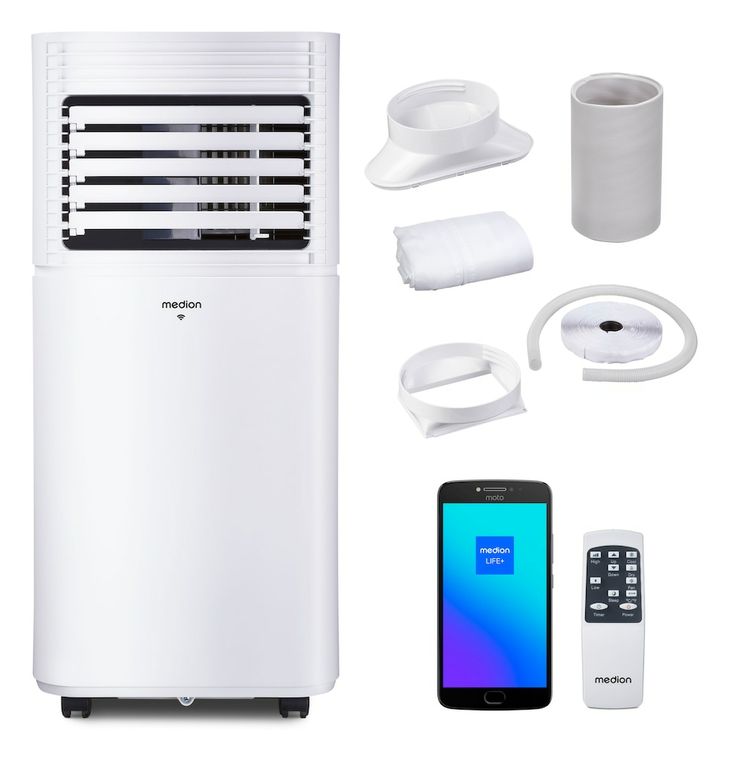 Medion LIFE® P701 KLIMAANLAGE (MD 37672) Kühlen, Entfeuchten und Ventilieren, Kühlleistung 7.000 BTU, Kühlmittel R290, max. 25m², App- und Sprachsteuerung, Inkl. Fenster-Kit f&uuml;r 249,95 Euro