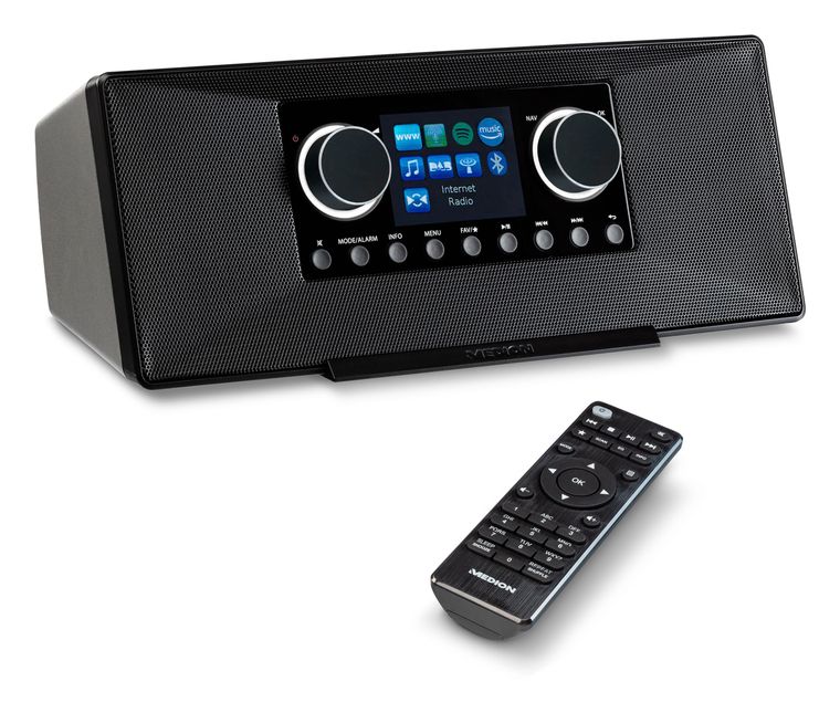 Medion Life P85333 Bluetooth AM, DAB+, FM, MW Radio Internet  (Schwarz) f&uuml;r 99,95 Euro