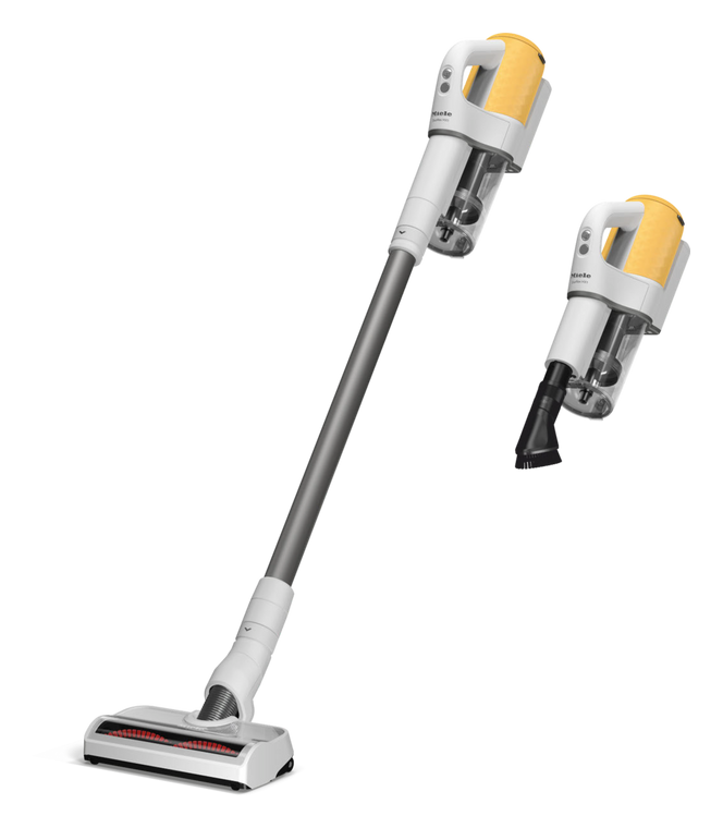 Miele Duoflex HX1 Handstaubsauger Beutellos bis 55 min Laufzeit Hygienefilter  (Weiß, Gelb) f&uuml;r 299,99 Euro
