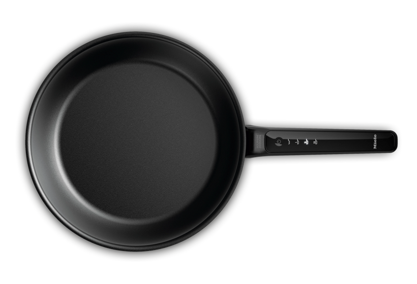 Miele KMBP8528 M Sense Bratpfanne (28 cm) mit Antihaftbeschichtung  (Edelstahl, Schwarz) f&uuml;r 256,99 Euro