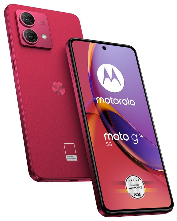 Motorola Moto g84 5G Smartphone 16,6 cm (6.5 Zoll) 256 GB 2,2 GHz Android 50 MP Dual Kamera Dual Sim (Viva Magenta) für 289,00 Euro