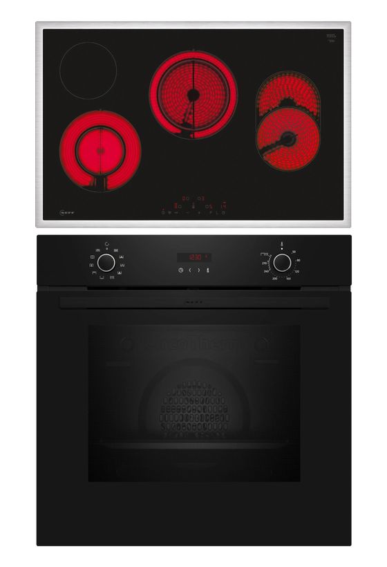 Neff BX48PB0 (B2CCG6AK3 + T18SDH9L0) Backofen-Set groß AutoClean mit autarkem 80 cm Glaskeramik Kochfeld f&uuml;r 891,00 Euro