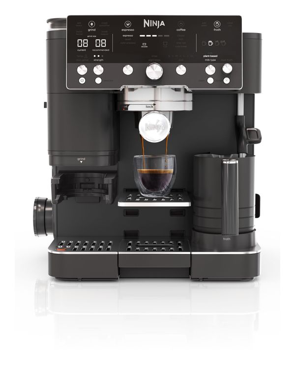 Ninja ES601EU Siebträger Kaffeemaschine 1650 W  (Schwarz, Edelstahl) f&uuml;r 492,00 Euro