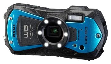 Pentax WG-90 16 MP  5x Opt. Zoom (Schwarz, Blau) für 379,99 Euro