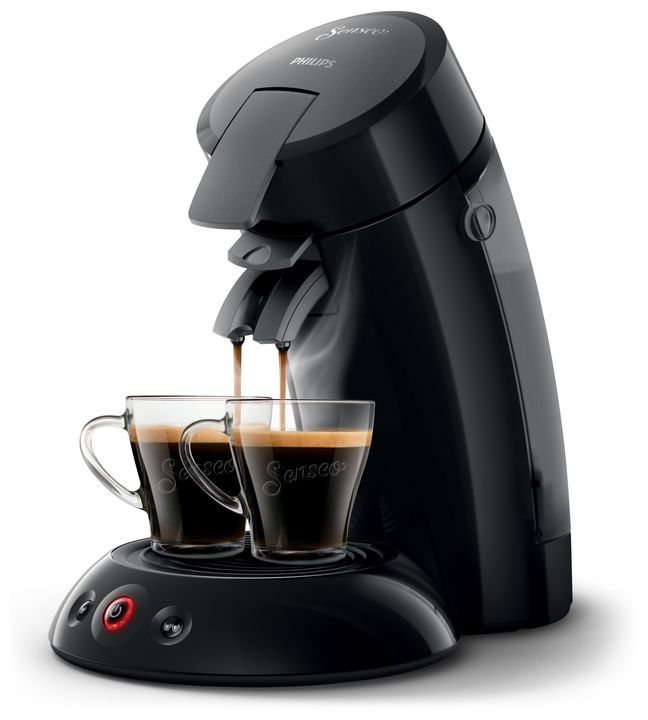 Philips HD6553/65 Senseo Original mit Milchaufschäumer Kaffeepad Maschine (Schwarz) für 129,99 Euro