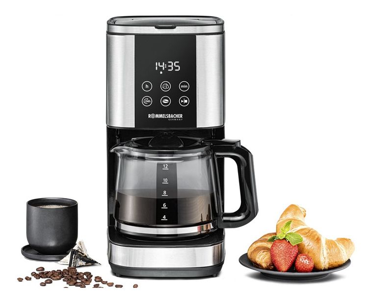 Rommelsbacher FKM1000 12 Tassen Filterkaffeemaschine 1,5 l  (Schwarz, Edelstahl) f&uuml;r 59,49 Euro