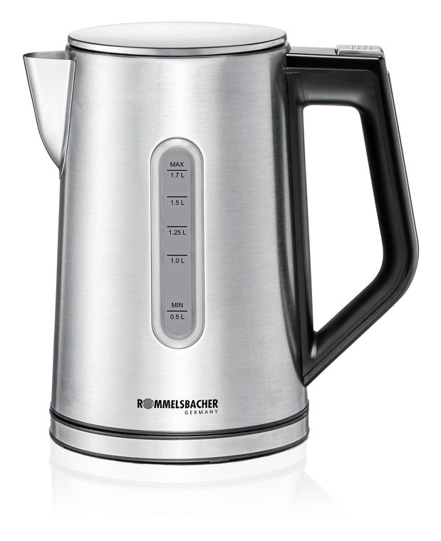 Rommelsbacher WK3000 1,7 l Wasserkocher 3000 W  (Schwarz, Edelstahl) f&uuml;r 49,99 Euro