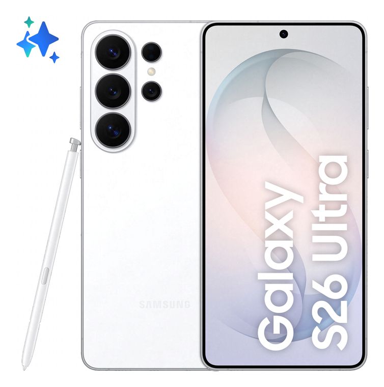 Samsung Galaxy S26 Ultra 256 GB 5G Smartphone 17,5 cm (6.9 Zoll) 3,6 GHz Android 200 MP Vierfach Kamera Dual Sim WiFi 7  (Weiß) f&uuml;r 1.379,00 Euro