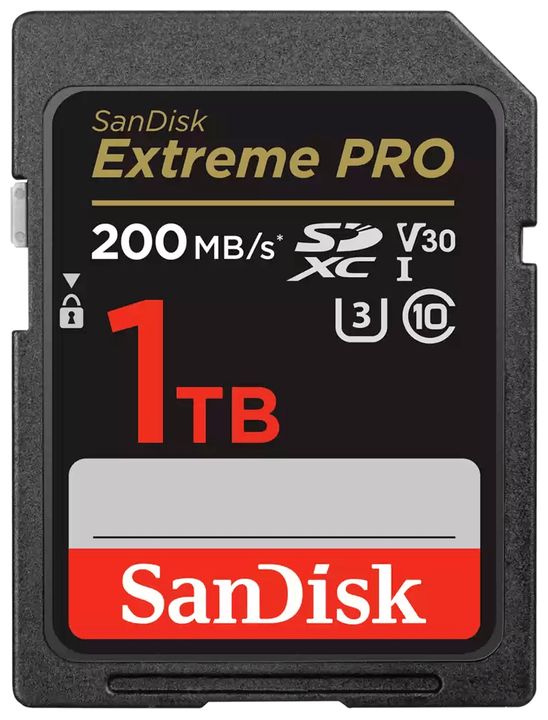 Sandisk Extreme Pro SDXC Speicherkarte 1 TB Class 3 (U3) Klasse 10 für 214,99 Euro