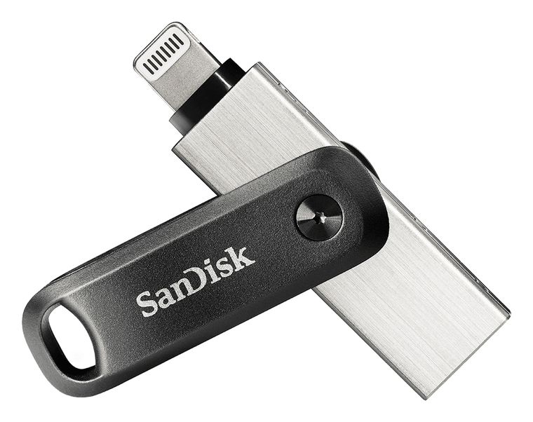 Sandisk iXpand Go USB Type-A / Lightning Stick 64 GB  (Schwarz, Silber) f&uuml;r 39,00 Euro
