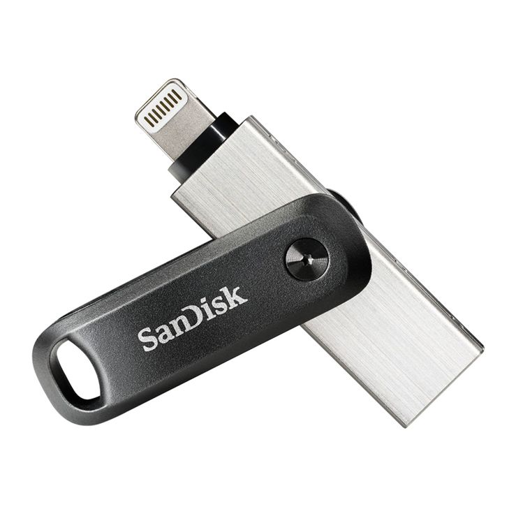 Sandisk iXpand Go USB Type-A / Lightning Stick 128 GB  (Schwarz, Silber) f&uuml;r 55,00 Euro