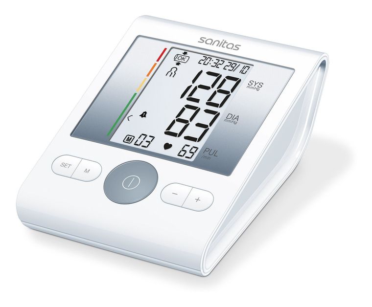 Sanitas SBM 22 Oberarm-Blutdruckmessgerät 4x 30 Speicherplätze 22-36cm für 24,99 Euro