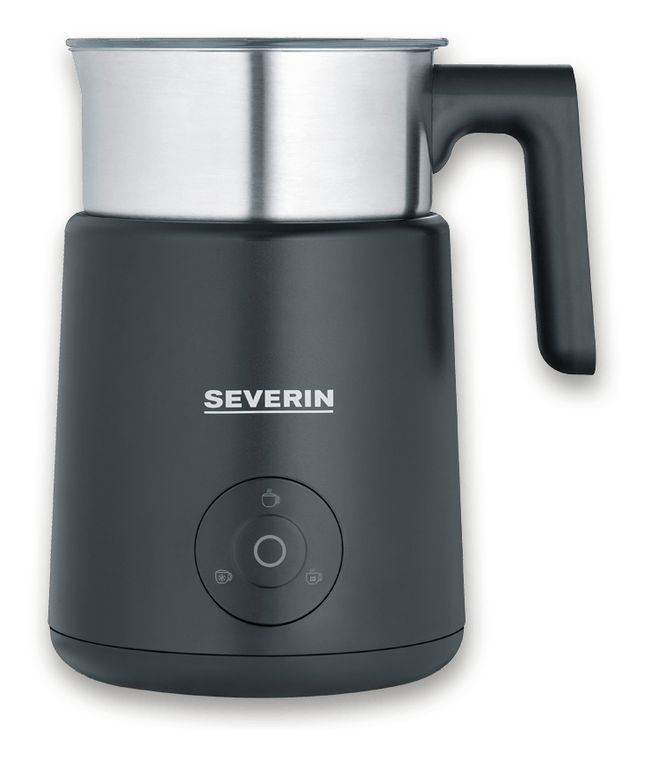 Severin SM3579 Milchaufschäumer Handlicher elektrischer Milchaufschäumer ca. 220 ml (Schwarz, Gebürsteter Stahl, Silber) f&uuml;r 78,99 Euro