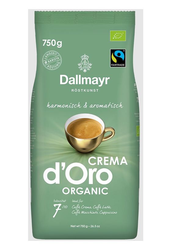 Dallmayr Crema d'Oro Organic ganze Bohne f&uuml;r 21,99 Euro
