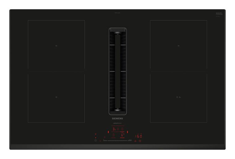 Siemens iQ500 ED851HQ26M autarkes 80 cm Induktions Kochfeld/Herdplatte 4 Zone(n) mit in­te­grier­tem Dunstabzug für 1.831,00 Euro