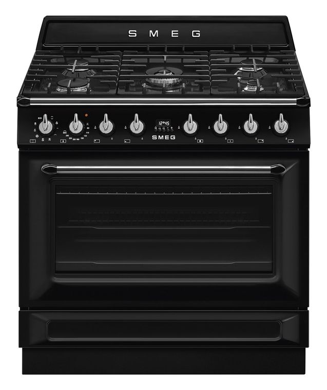 Smeg TR90GMBLD Freistehender Herd Elektro 115 l 9 Beheizungsarten Vapor Clean AutoClean mit Gaskochfeld Kochfeld f&uuml;r 2.848,00 Euro