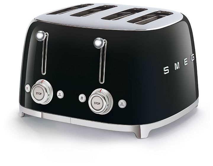 Smeg TSF03BLEU Toaster 2000 W 4 Scheibe(n) 6 Stufen (Schwarz) für 166,85 Euro