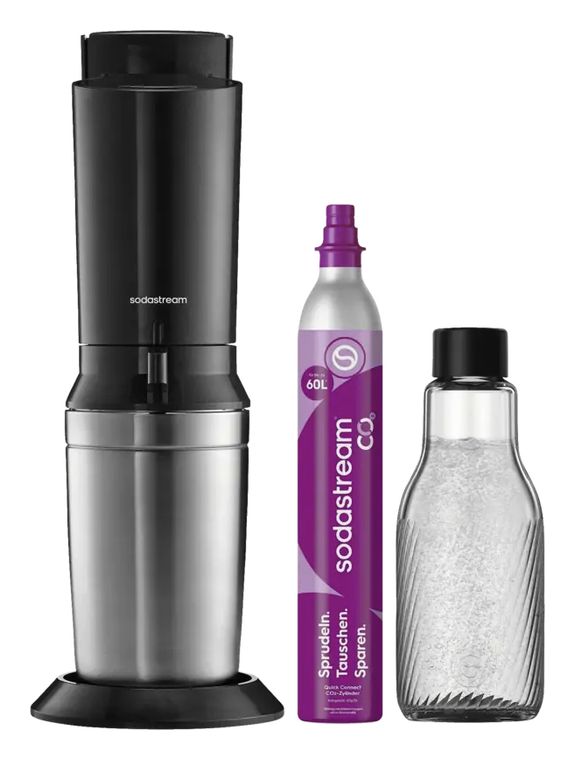 SodaStream Crystal 3.0 Wassersprudler  (Schwarz, Edelstahl) f&uuml;r 99,99 Euro