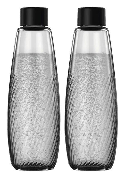 SodaStream Duo Riffled 1,0 L (2er-Pack) Glas (Schwarz, Transparent) f&uuml;r 27,99 Euro