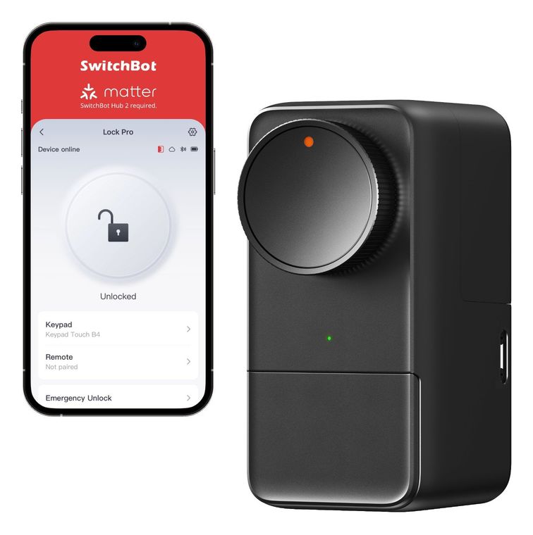 SwitchBot Smart Lock Pro  Bluetooth  (Schwarz) f&uuml;r 118,99 Euro